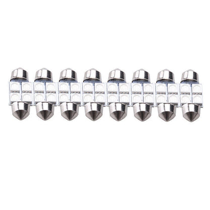 8PCS White 31mm Car Wedge Parking Bulb Lights for Various Makes & Models
