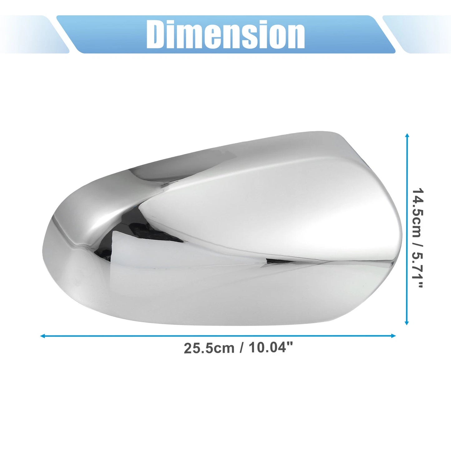Chrome Plated Top Half Mirror Cover for Toyota Camry (2012-2016)