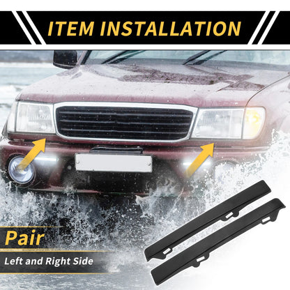 Pair Front Bumper Grille Headlight Filler for Toyota Tacoma 2WD