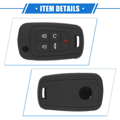 2 x 5 Button Smart Remote Key Shell for Chevrolet Camaro (2010-2019) Black