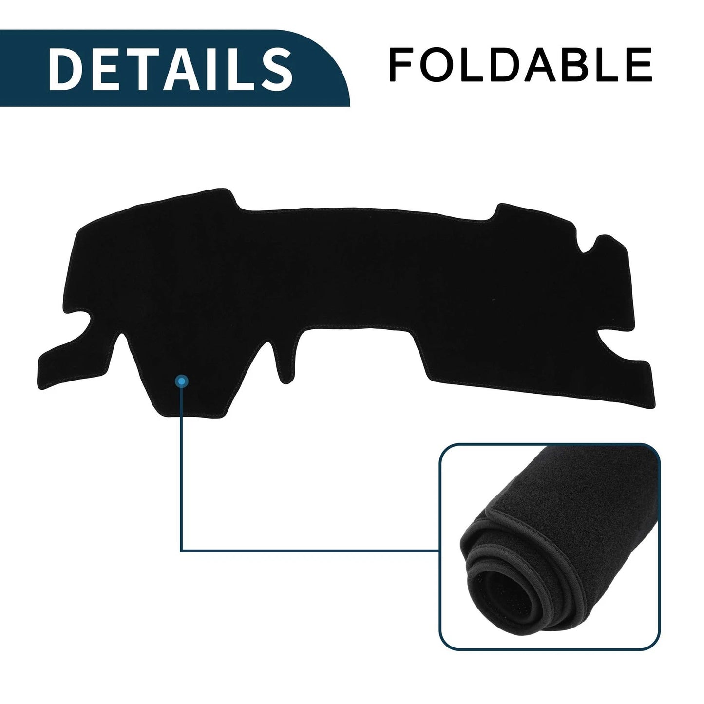 Dashboard Cover Mat for Toyota Yaris Cross (2023) - Black 1 Set