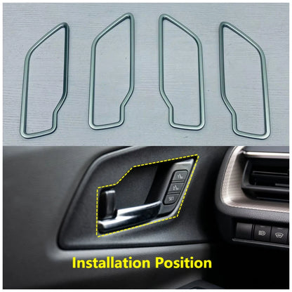 ABS Matte Inner Door Handle Frame Cover Trim for 2023-2024 Toyota Prius 4 x