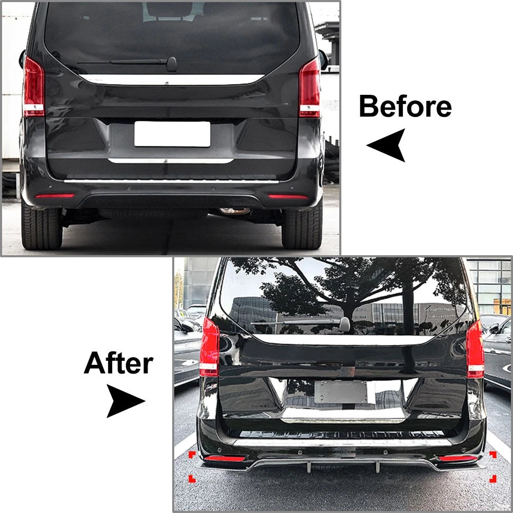 Rear Bumper Splitter Spoiler Lip for Mercedes V Class V260 W447 (2018-2023)