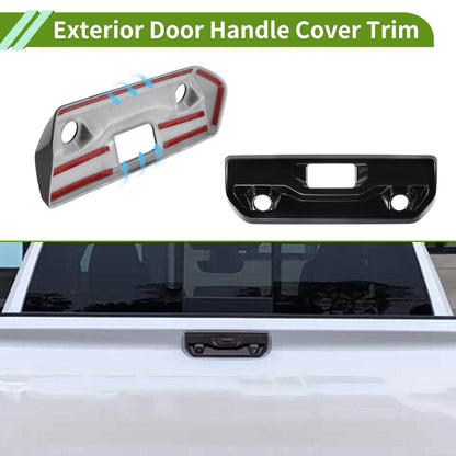 Exterior Door Handle Cover Trim Tailgate ABS for Chevrolet Silverado 1500