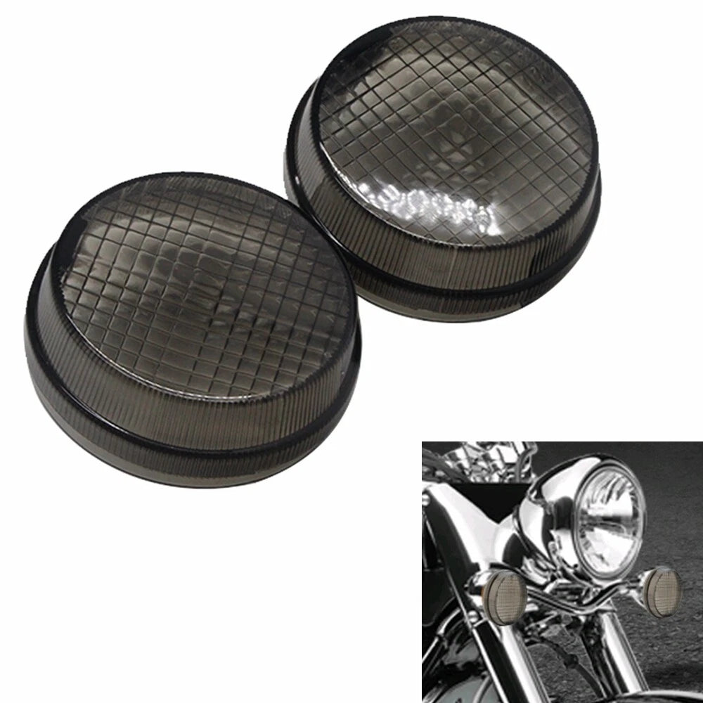 2.75" Turn Signal Light Lens Covers for Kawasaki Vulcan 1600 Classic/Nomad