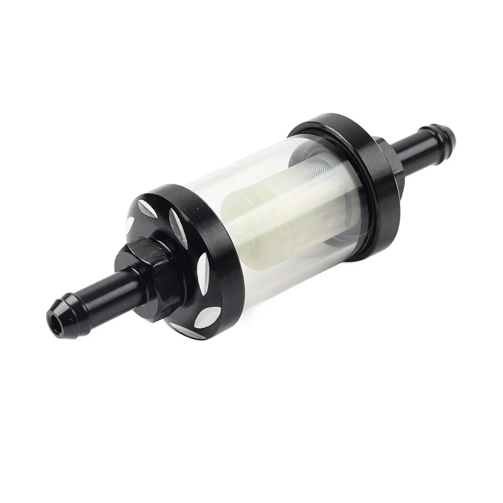 8MM 5/16 Inline Reusable Motorcycle Gas Fuel Filter for Universal Models