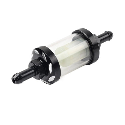 8MM 5/16 Inline Reusable Motorcycle Gas Fuel Filter for Universal Models