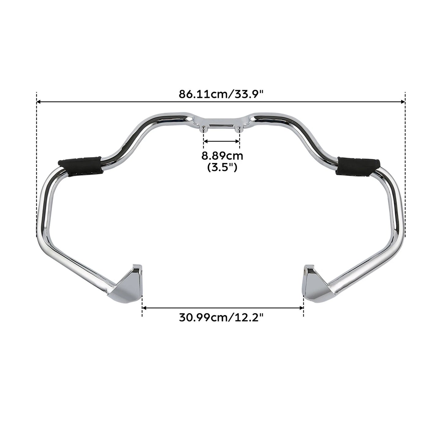 Chrome/Black Mustache Engine Guard Crash Bar for Indian Chieftain (2014-2025)