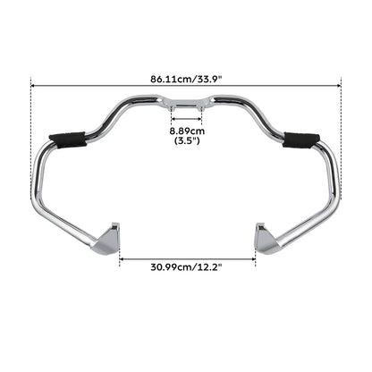 Chrome/Black Mustache Engine Guard Crash Bar for Indian Chieftain (2014-2025)