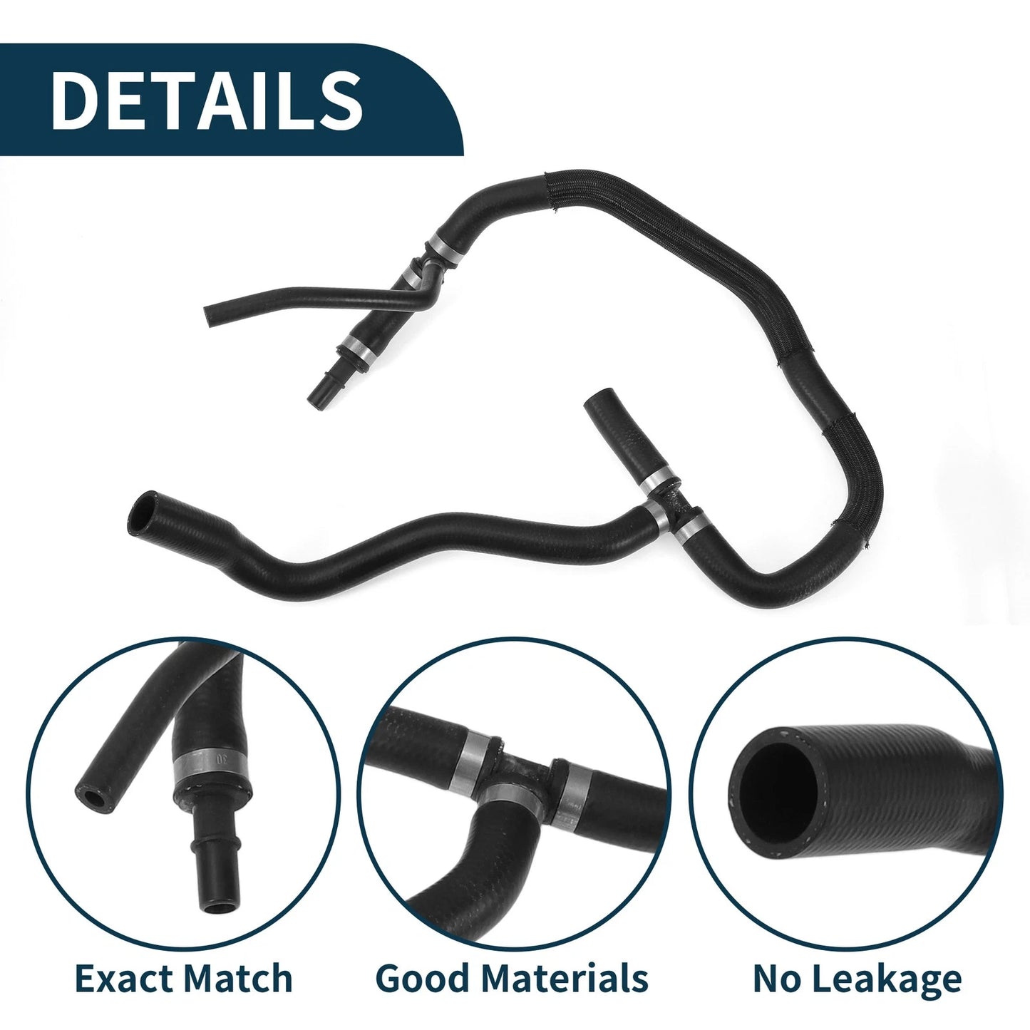 Radiator Hose Warm Air Outlet Pipe for Ford Explorer (2011-2019) Rubber 1 x