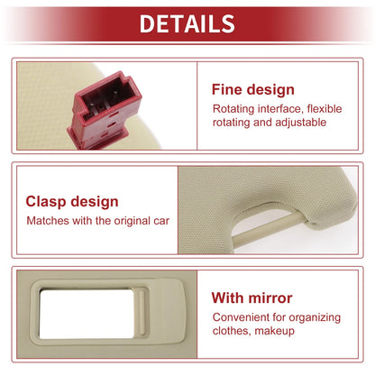 Left Car Sun Visor w/ Mirror for BMW 3 Series E90 E91 (2005-2013) Beige