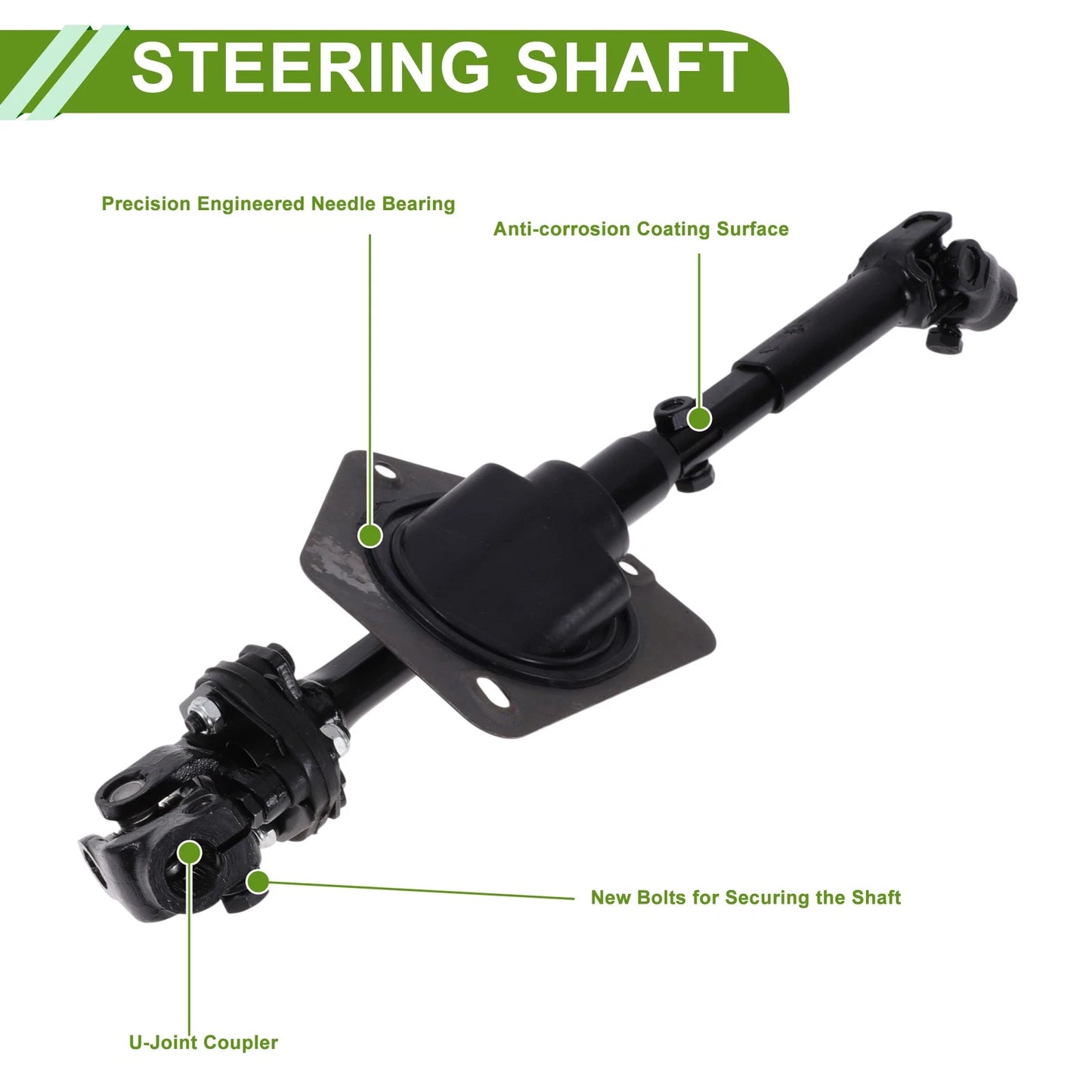 Steering Column Shaft for Ford Club Wagon (1995-1996) - Durable Metal 1 Pc