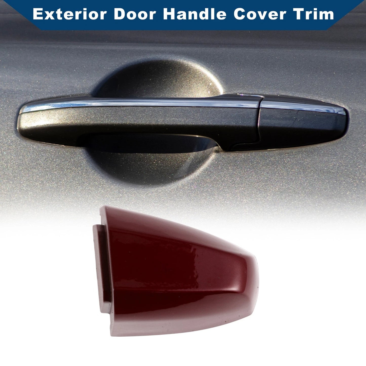 Exterior Door Handle Cover Trim for BMW X1 X2 X5 X6 2014-2019 (2 x) Wine Red