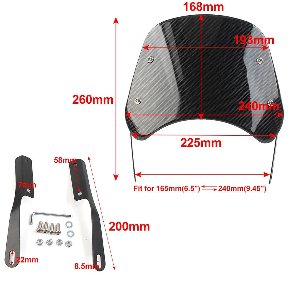 Motorcycle Windshield Deflector for Honda CG125 CG150 (2000-2023)