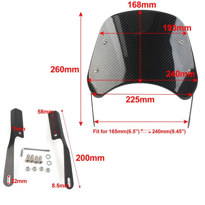 Motorcycle Windshield Deflector for Honda CG125 CG150 (2000-2023)