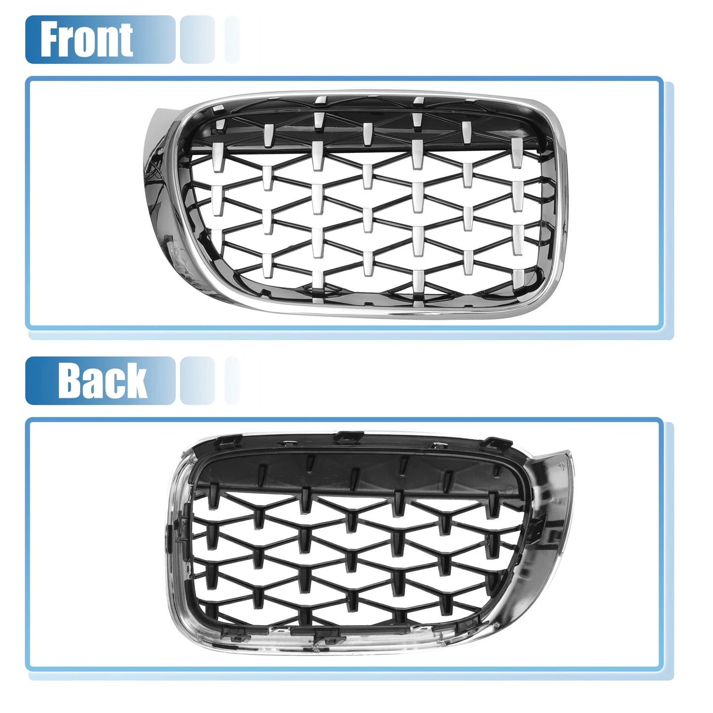 1x Front Hood Bumper Grille Grill for BMW X3 F25 (2014-2017)