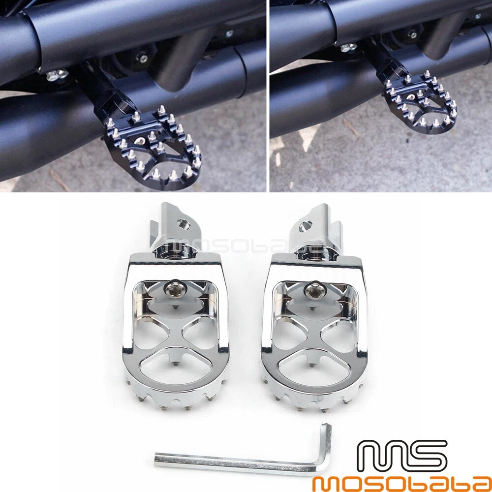 Motorcycle MX Foot Pegs for Harley FLDE FLFB FLHC FLSB FLSL FXBB FXLRS (2023)
