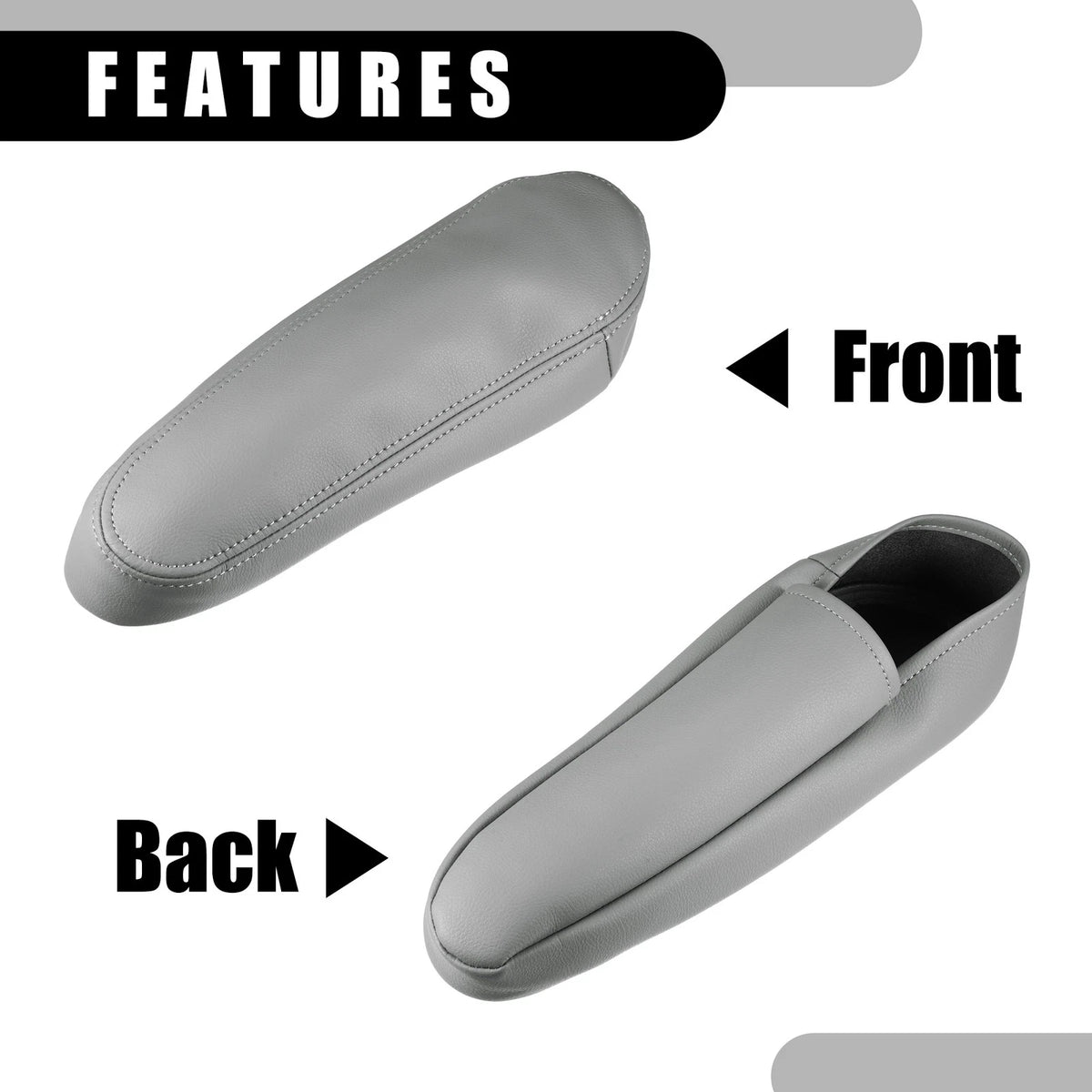 Center Console Seat Armrest Covers for Toyota Sequoia (2001-2007) Gray