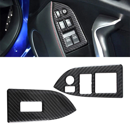 Black Carbon Interior Window Switch Button Trim for Subaru BRZ Toyota 86 (2012-2020)