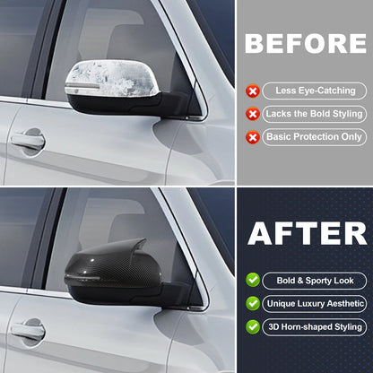 Left Right Ox Horn Rear View Mirror Covers for Honda CR-V (2017-2022)
