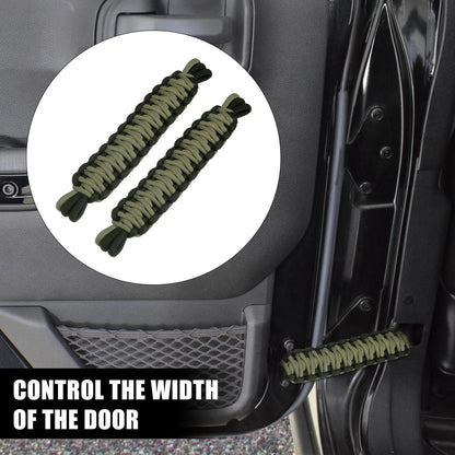 Nylon Door Limiting Check Straps for Wrangler TJ (1987-2021) Black/Green