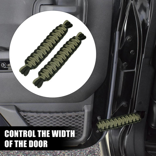 Nylon Door Limiting Check Straps for Wrangler TJ (1987-2021) Black/Green