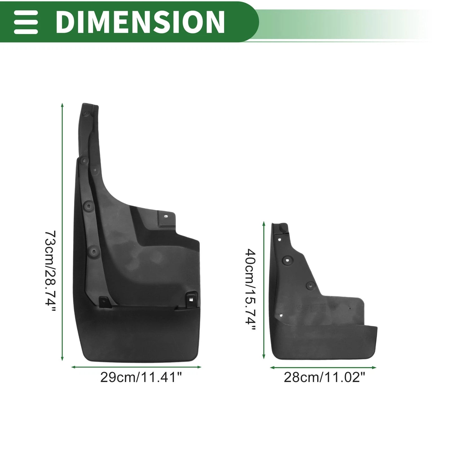 Mud Flaps Splash Guards for Lexus LX570 (2016-2022)