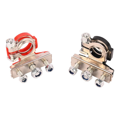 2 x Car Battery Terminal Connector TopPost Positive Negative Heavy Duty