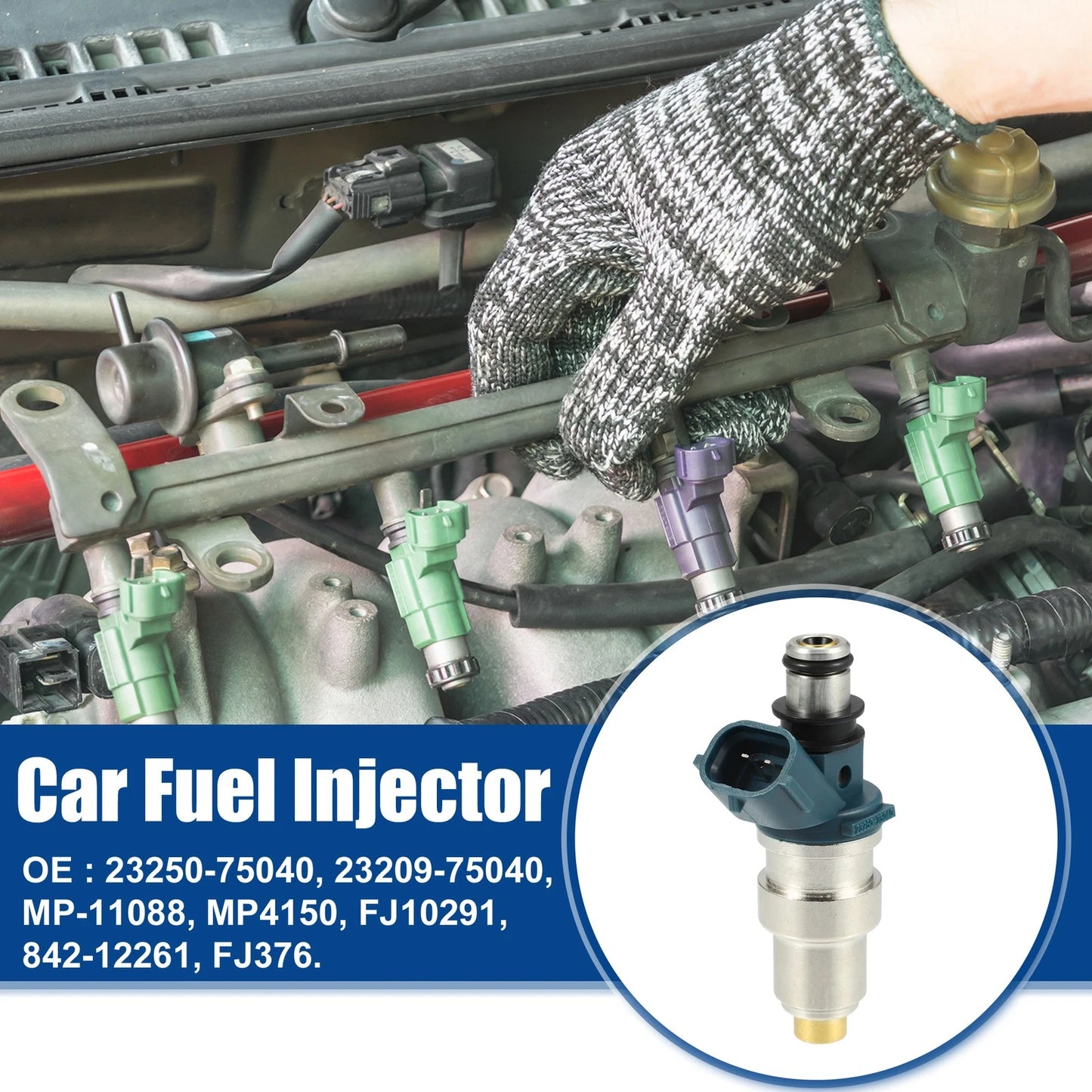 4pcs Car Fuel Injector Nozzle for Toyota Tacoma 2.4L (1995–2000)