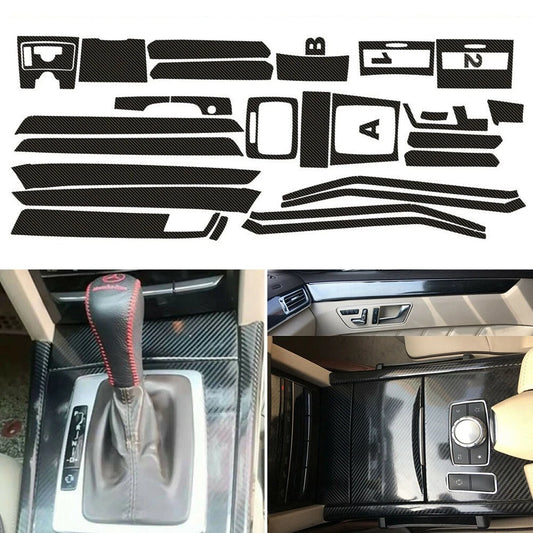 1 x Carbon Fiber Interior Trim Decals for Mercedes E-Class W212 (2009–2016)