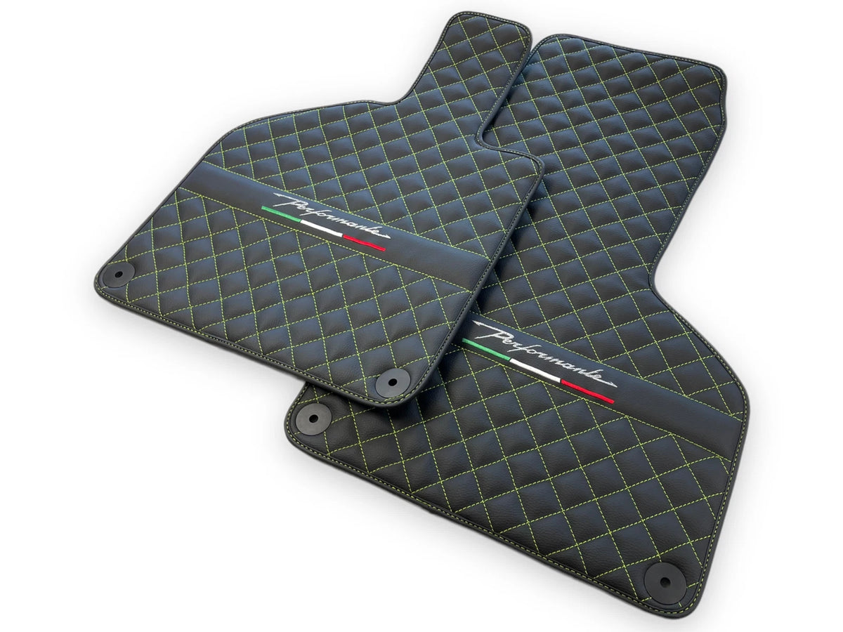 Floor Mats for Lamborghini Huracan Performante (2014-2023) - Green Sewing