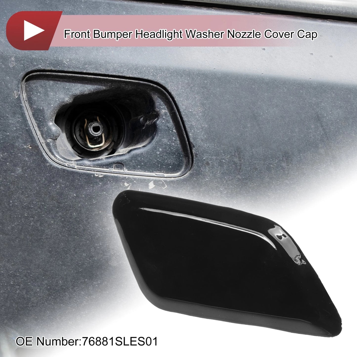 Front Right Washer Nozzle Cover for Honda Odyssey (2009-2014) - Black