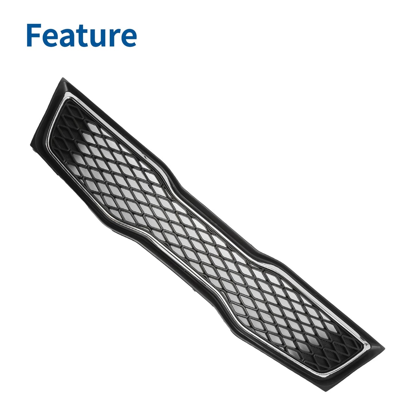 Front Upper Bumper Grille for Kia Optima (2011-2013) Black Chrome Silver Tone