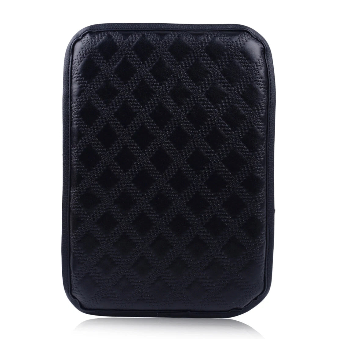 Black Car Armrest Cover Center Console Cushion Leather Pad 30x21cm