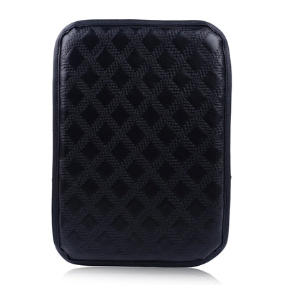 Black Car Armrest Cover Center Console Cushion Leather Pad 30x21cm