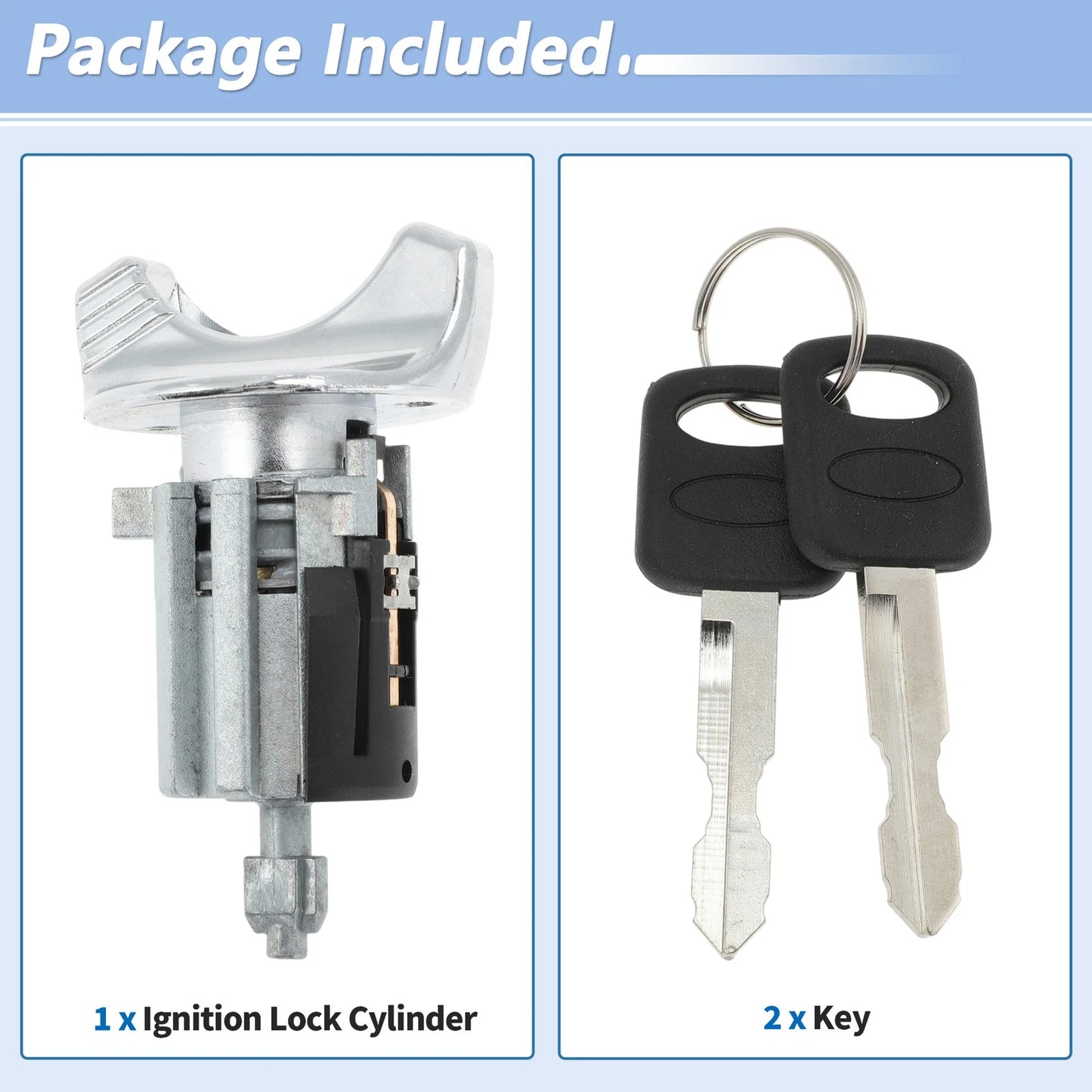 Ignition Lock Cylinder w/ 2 Keys for Ford E-150 E-250 (1992-1995)