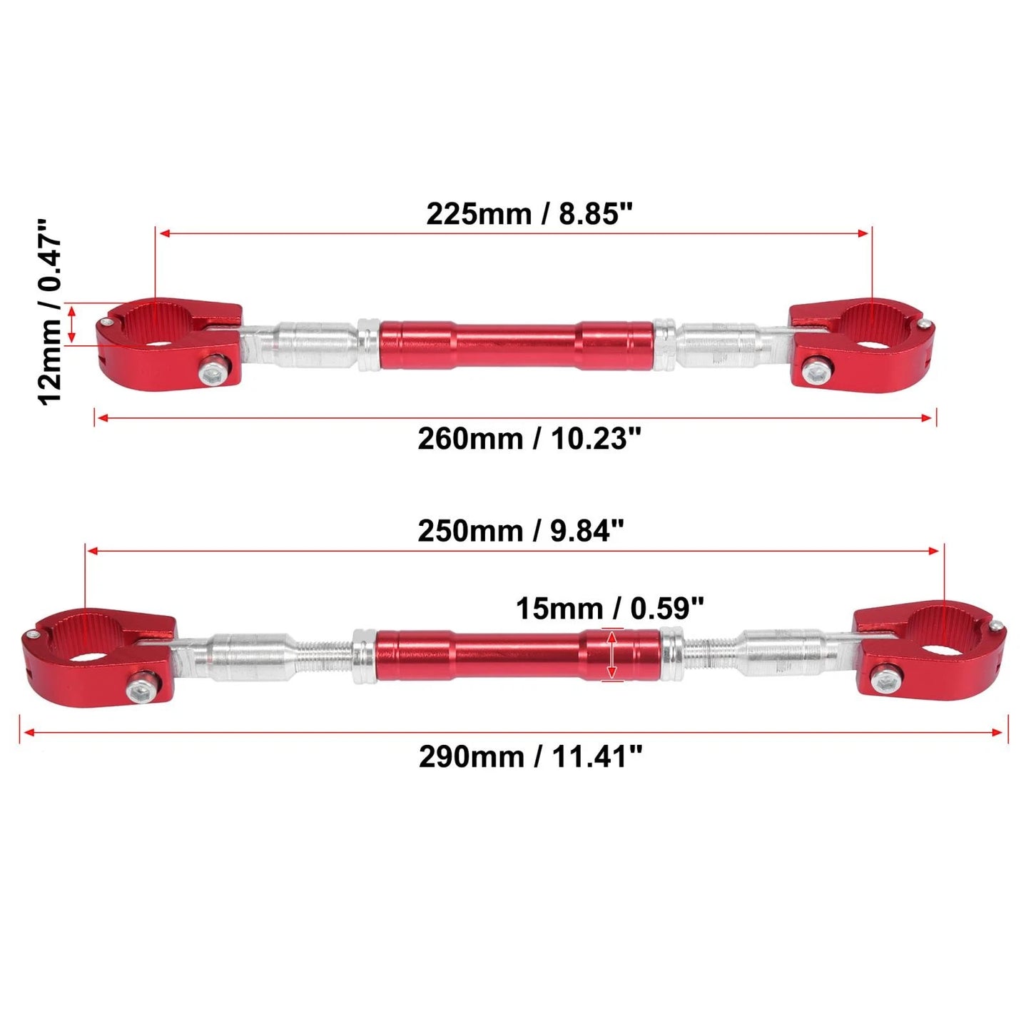 Balance Bar 22mm Red for Motorcycle Crossbar Handlebar