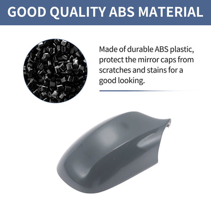 Right Passenger Side Mirror Cover Cap Replacement Grey for BMW 3 Series (2006-2013)