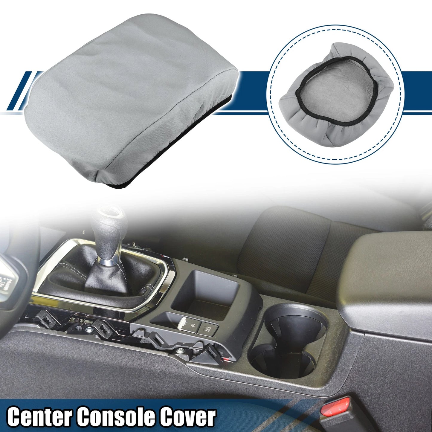 Center Console Armrest Cover for Ford Fusion (2010-2012) - Neoprene Gray