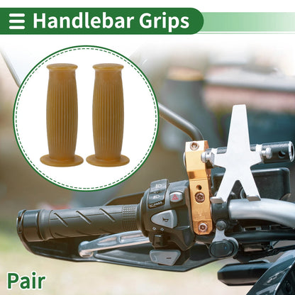 25mm Motorcycle Hand Grips Cover Handlebar Grips TPU Khaki for Motorcycle