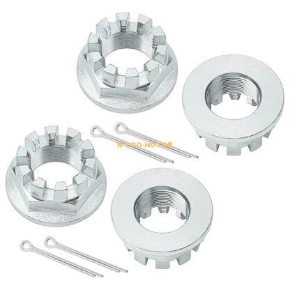 Set / 4 x Rear Axle Nuts w/ Pin / Honda TRX350 Rancher TE TM FE FM (2000–2006)