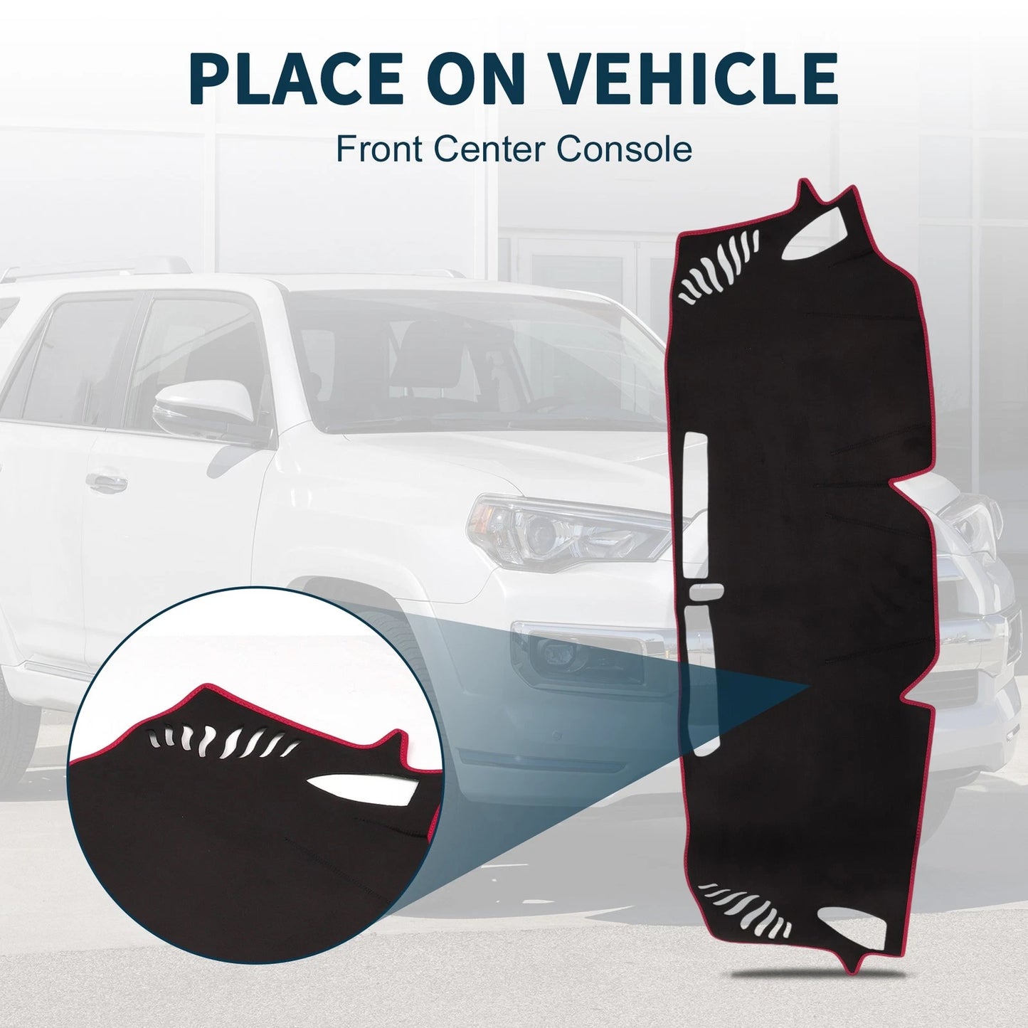 Dash Cover Mat for Subaru Levorg VN Series (2014-2023) Black Red Set