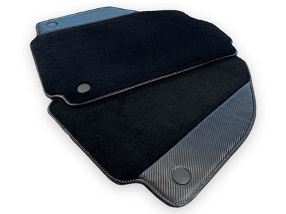 Genuine Carbon Leather Floor Mats for Ferrari 488, 458, Spider, Pista, GTB, Italia