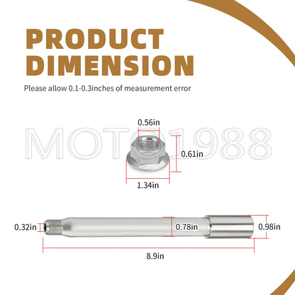 Front Wheel Axle & Nut for Honda CRF 125/250/450 (2004-2023)