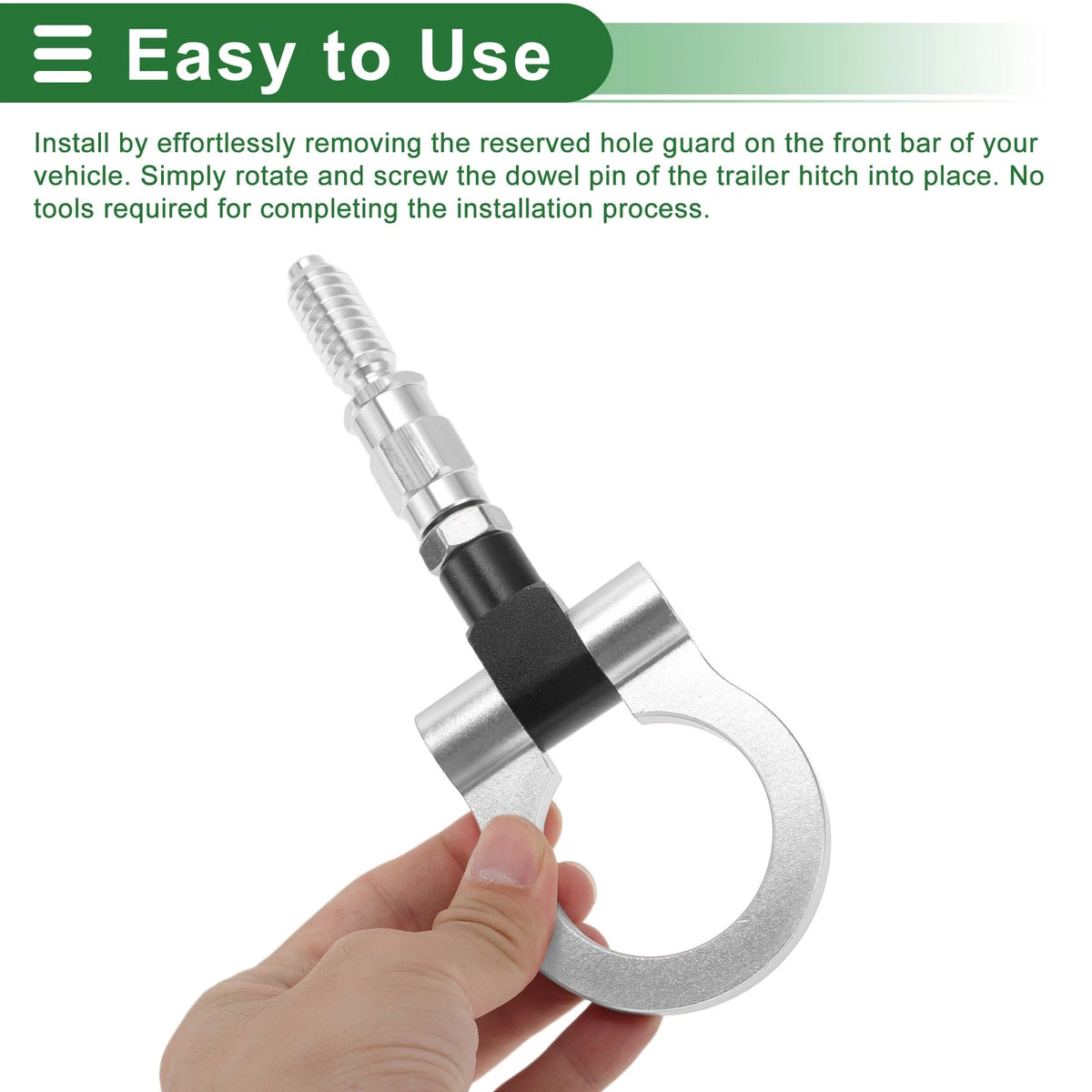 Tow Hook 15.6mm Aluminum Alloy for Ford Focus (1998-2025)