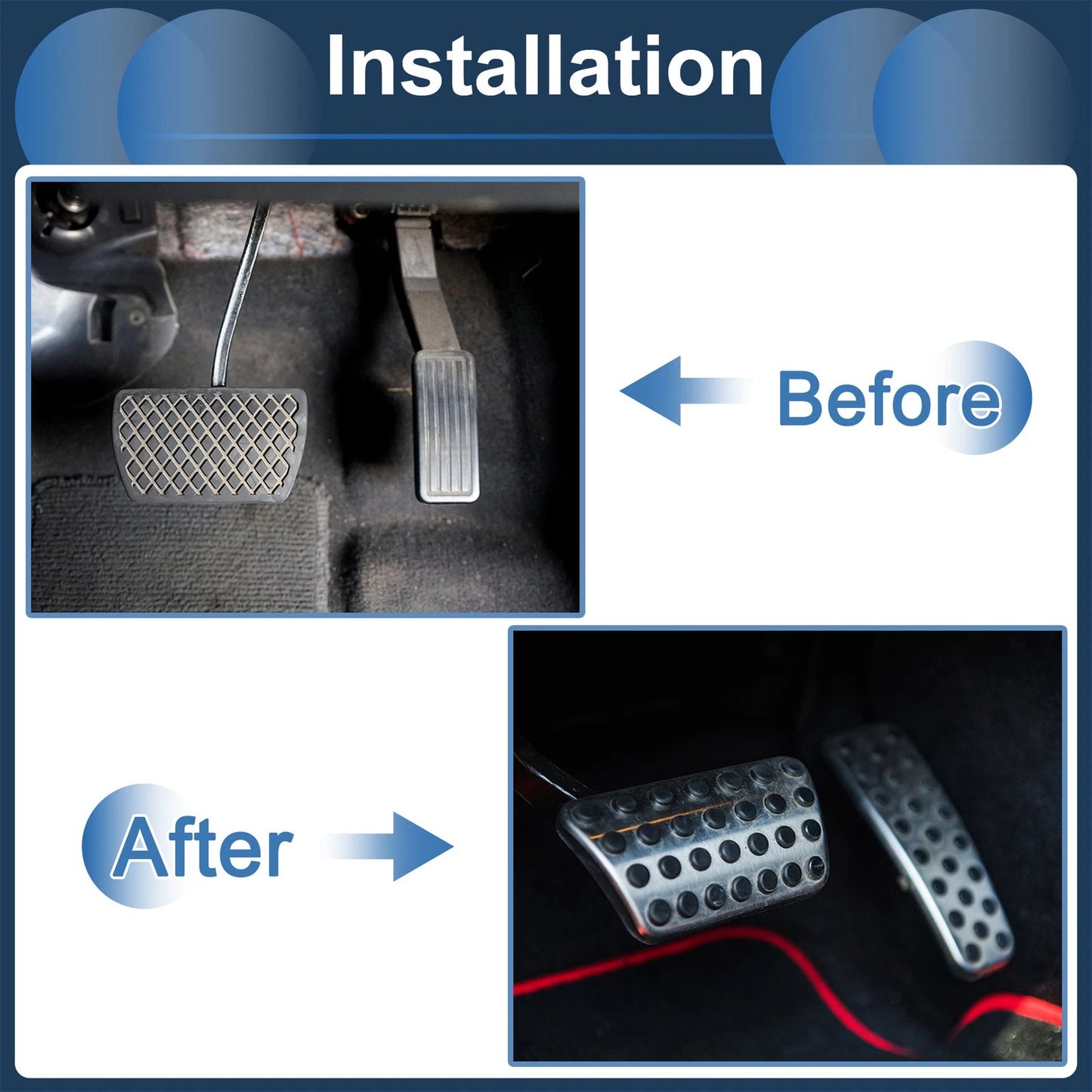 3 x Automatic Foot Accelerator Pedal Covers for Ford Ranger