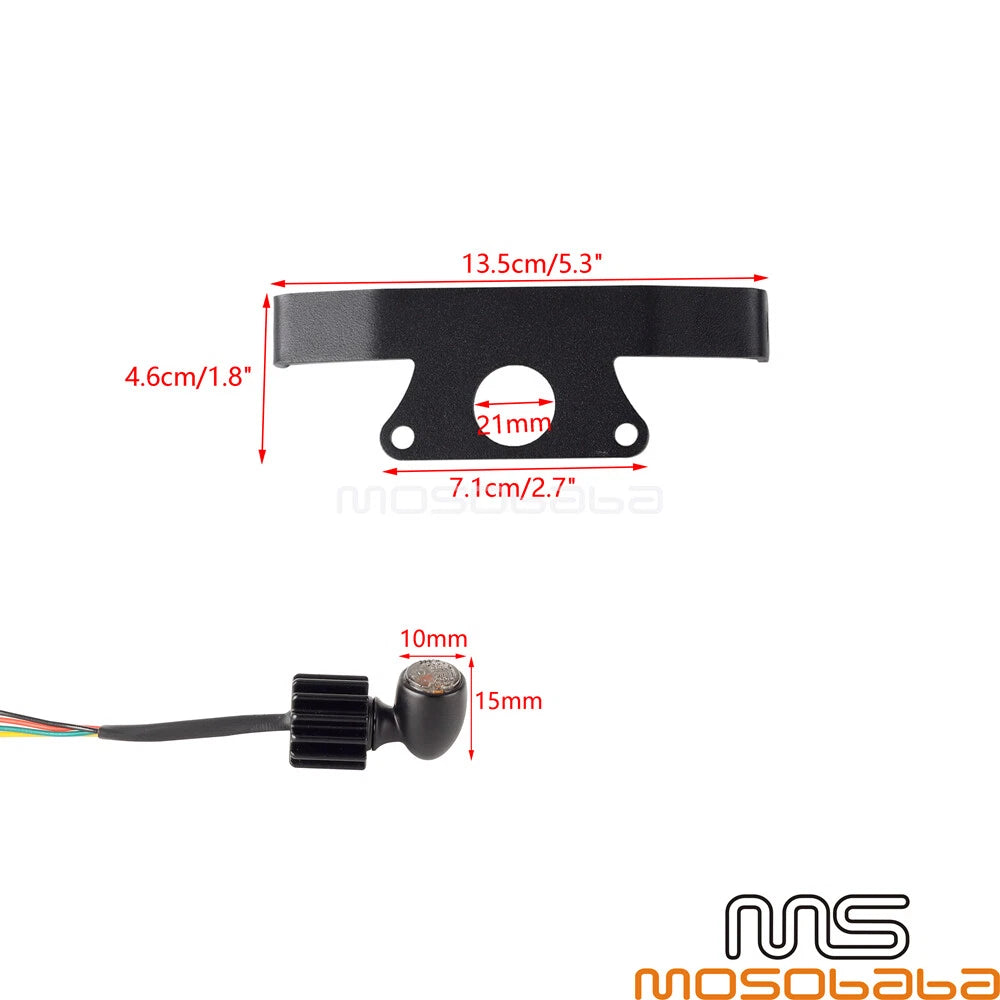12V Mini Rear LED Turn Signal Tail Light w/Bracket for Harley Sportster (2021-2023)