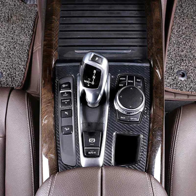 Real Carbon Fiber Center Console Gear Shift Panel Trim for BMW X5 F15 2014-2018
