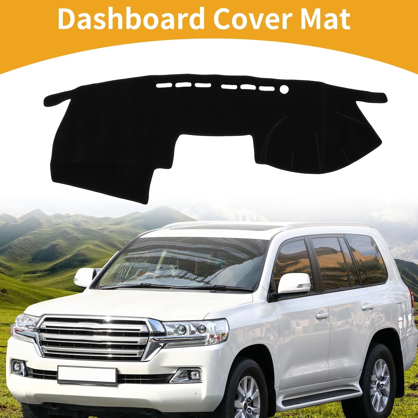 Dashboard Cover Mat for Toyota Mark X (2004-2009) Black 1 x Piece