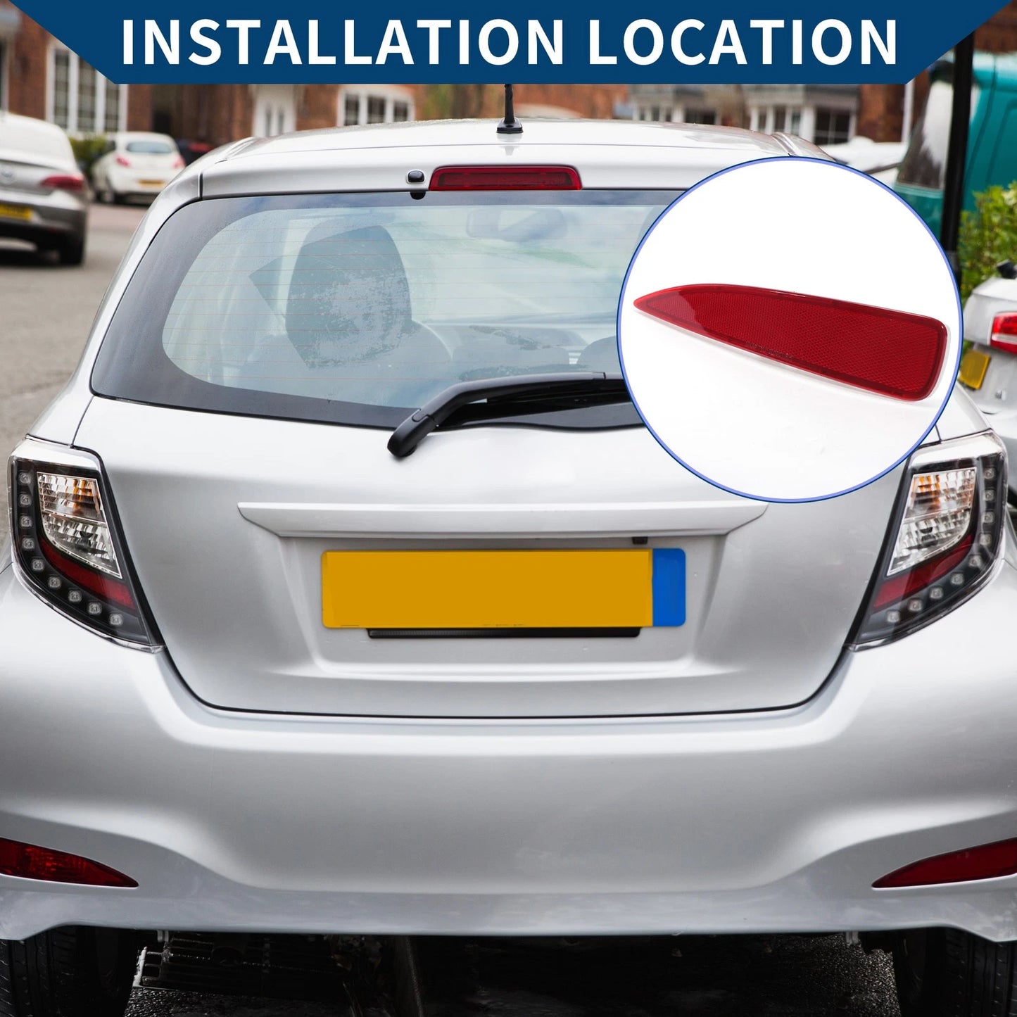 Rear Right Bumper Reflector for Toyota Yaris (2012–2014)